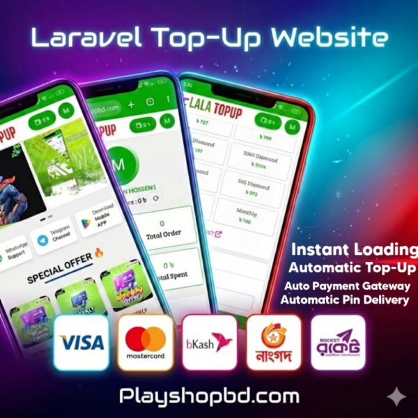 Free Fire Auto Top-Up Laravel Website Full Source Code
